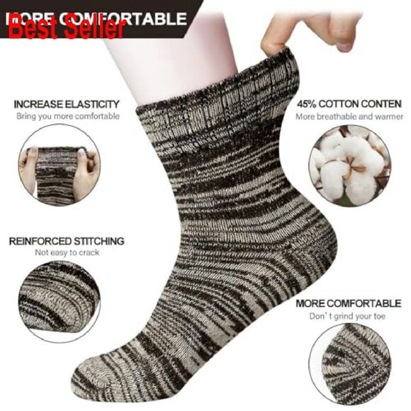 Cozy Fuzzy Winter Socks Warm Thermal Boot Socks for Women - Picture 3 of 7